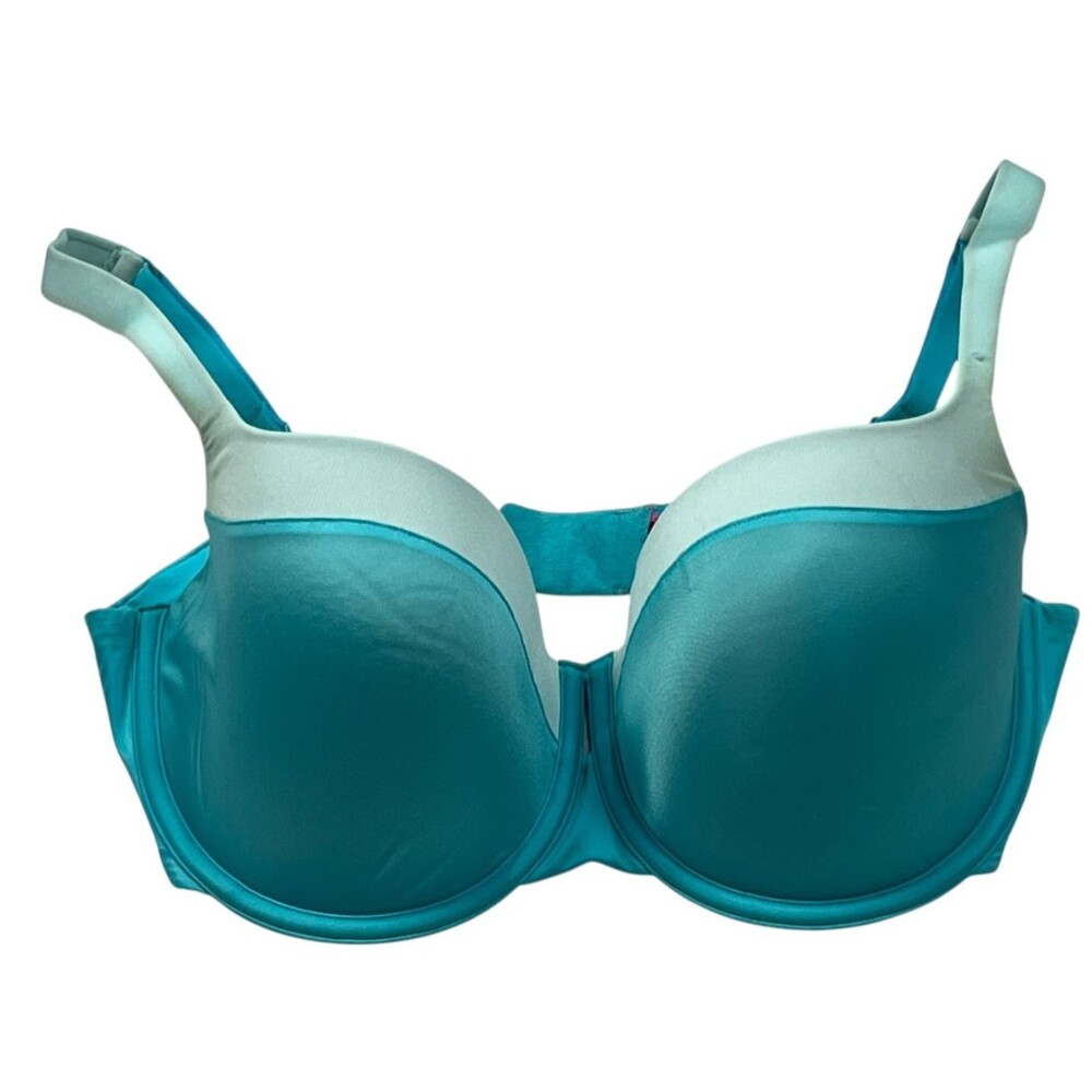 Victoria's Secret Full Coverage 34DD Bra Colorful Blue Underwire Foam Padded